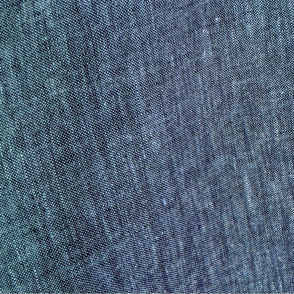 Bryn Walker Linen Straight Leg Pull On Comfort Wide Leg Cropped Pants Blue Sz M - Picture 6 of 9